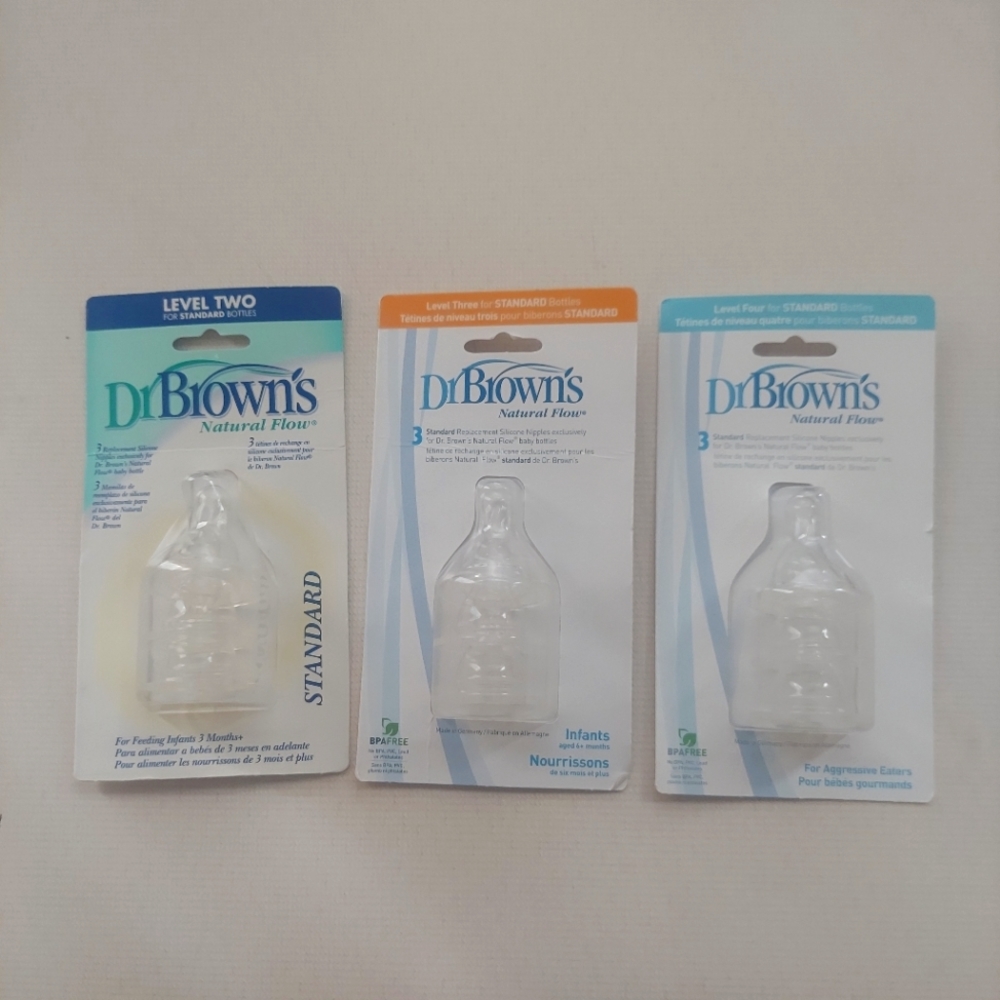 NIB 9x Dr Browns Baby Bottles Replacement Nipples